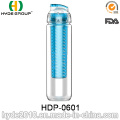 Botella barata del infuser de la fruta de Tritan del BPA libre 800ml, botella de agua plástica modificada para requisitos particulares (HDP-0601)